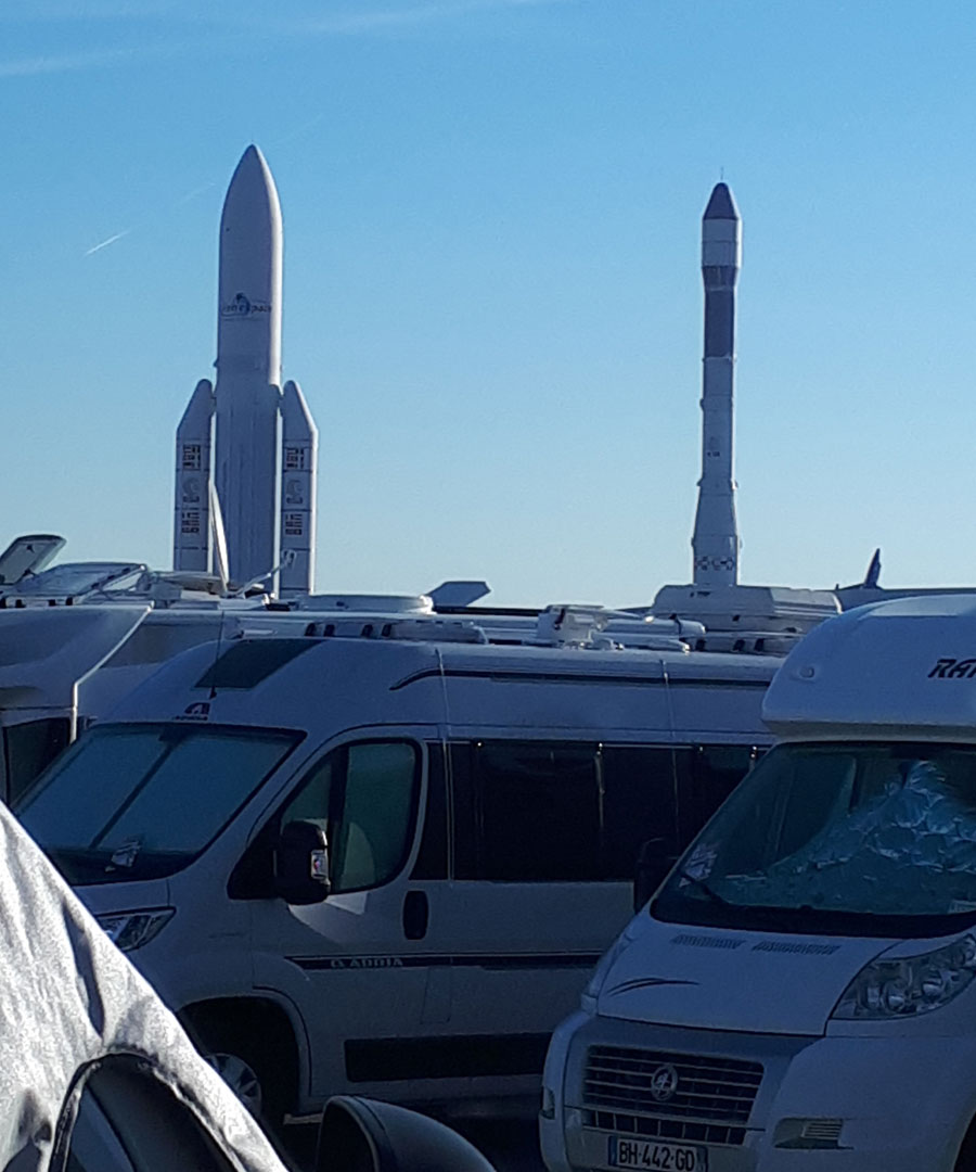 The Paris Motorhome show is held at the same venue as the The Paris Air Show so the setting offers some interesting views from the overnight parking enclosure.